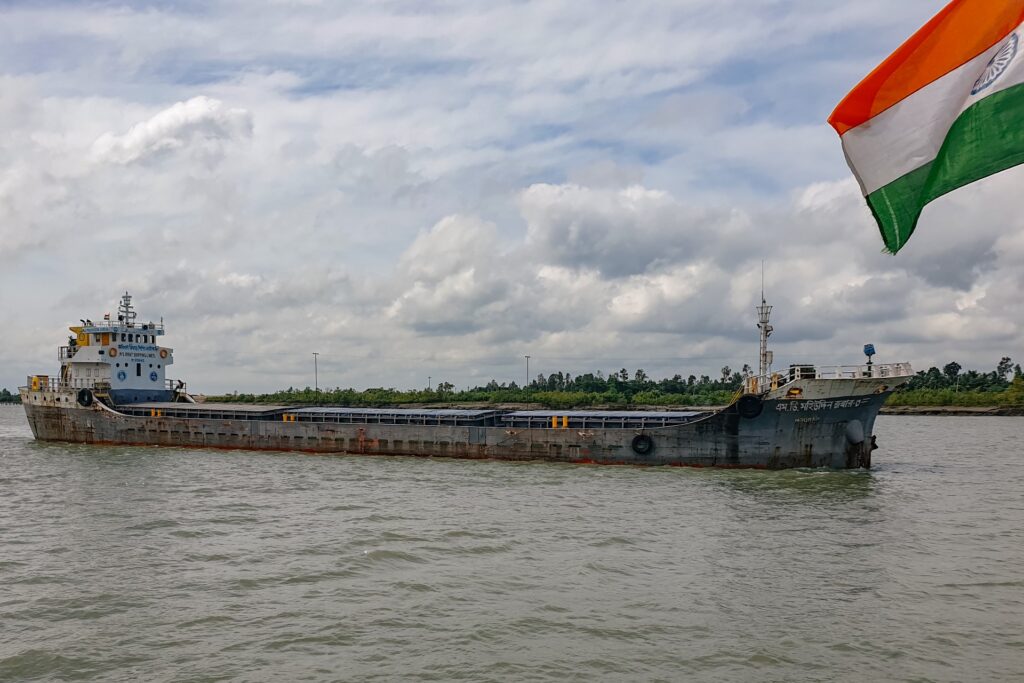 boat passing through Sundarbans