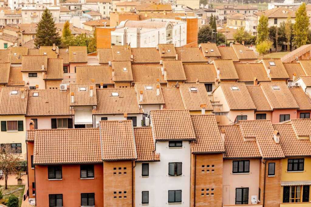 Traditional roofs in italy